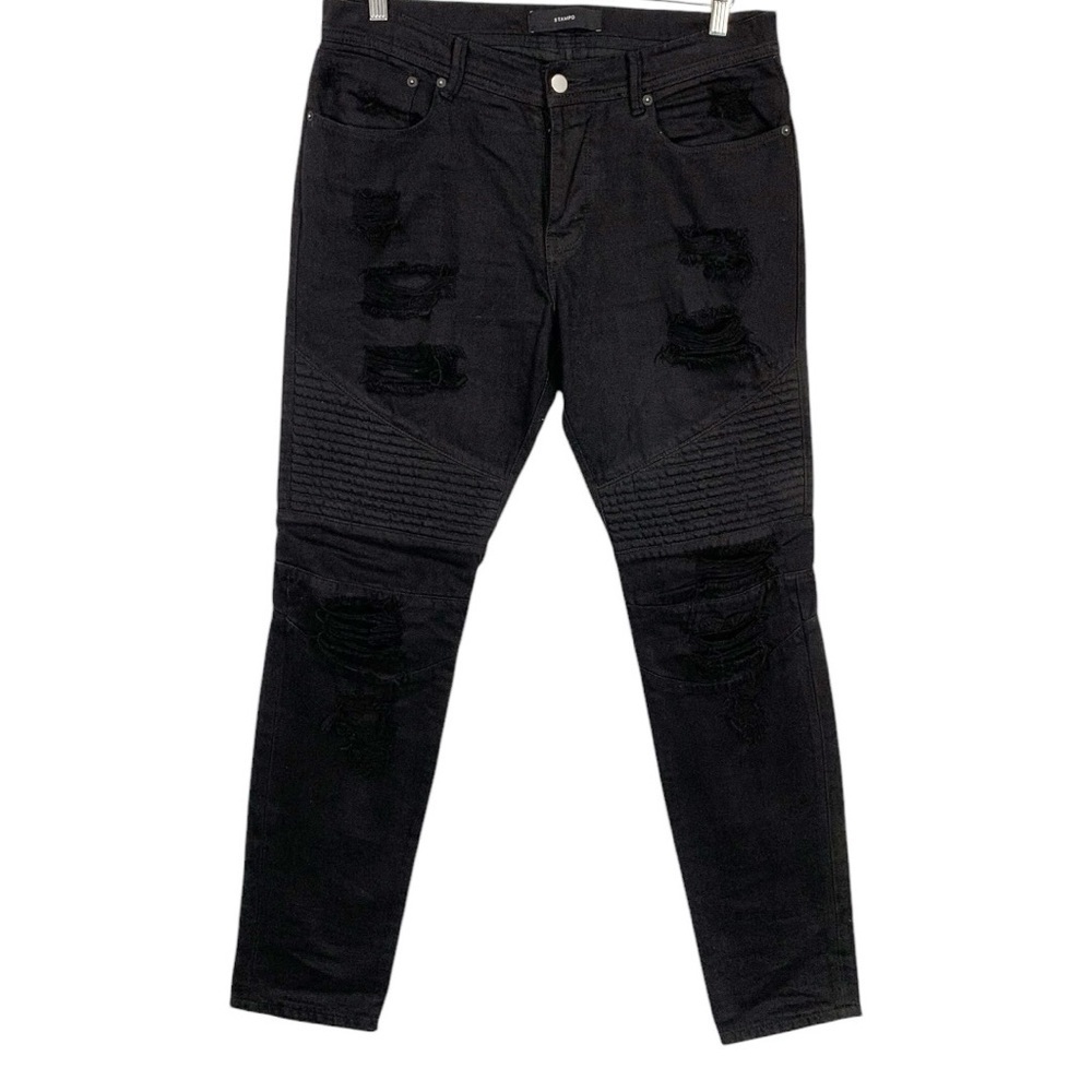 STAMPD Moto Skinny Jeans Size 34